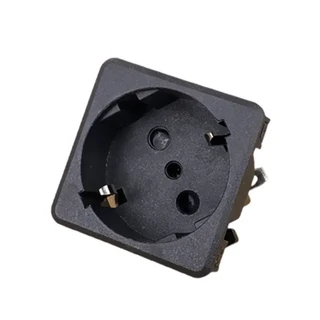 250v 16a 독일 AC PDU UPS EU 전원 데스크탑 콘센트 내장형 전기 패널 소켓 유럽 스타일 프랑스 구리, 02 green, 1개