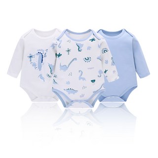 미라클 베이비 신생아 베이직 스냅 긴팔 바디슈트 3종 세트