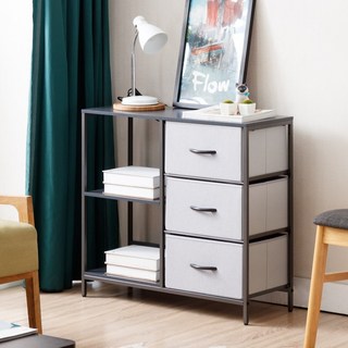 Amos 亞摩斯 布藝鐵灰(多款)收納置物架 電視櫃 抽屜櫃 置物櫃 收納櫃 層架 餐邊櫃 置物架 GFB007-9, 鐵灰色