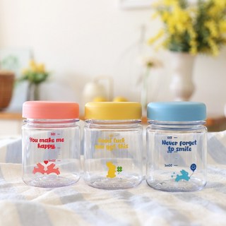 [헤이라이크] 스마일 초미니 보틀 어린이집 물병 간식통, 3개, 200ml, 핑크+하늘+연노랑