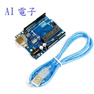 【AI電子】Arduino UNO R3 開發板 官方版本ATmega16U2，附USB線，科技教育首選, 1個