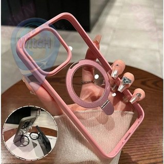 KP 簡約高透不發黃磁吸支架殼，防摔手機殼，適用於iPhone 16/15/14/13/12/11 Pro Max，高透材質，磁吸支架，防摔保護