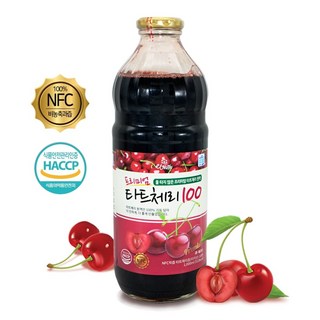타트 체리 원액 100% 터키산 타트체리 쥬스 타르트 다트 채리 NFC 착즙 주스 즙 캠프페롤 효능 홈쇼핑 Tart Cherry Juice, 1L, 1개