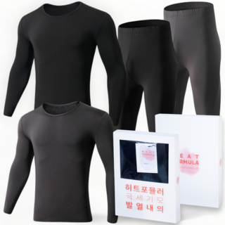 1+1 히트포뮬러 초극세 기모 발열 내복 세트 (정품)