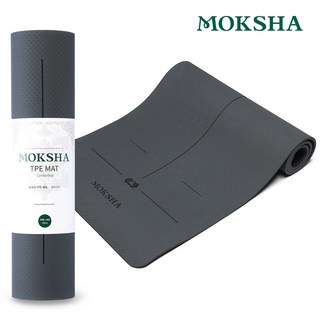 모크샤 TPE 10mm 매트- 센터라인 두꺼운 고밀도 매트, 1개, 차콜