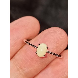 歐泊戒指 925銀 天然活圍