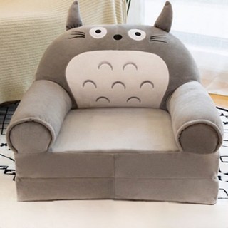 卡通兒童折疊沙發 幼兒園寶寶沙發 懶人躺椅, 1個, 龍貓四層沙發【展開長度150釐米】