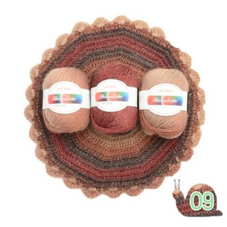 Vlovelife 毛線 編織 DIY 手工手作 貝爾尼尼段染彩虹羊毛線 漸變色彩虹線 愛爾蘭, 9, 1個