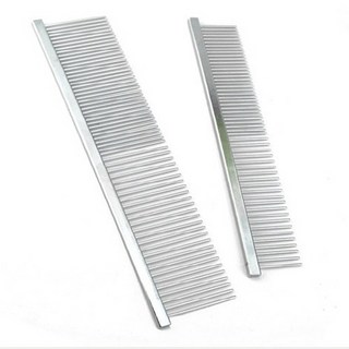 토마고 고급 스테인레스 빗 (M + L 2종 세트) 2개 (반려동물 털갈이 브러쉬), 1개, 동일색상