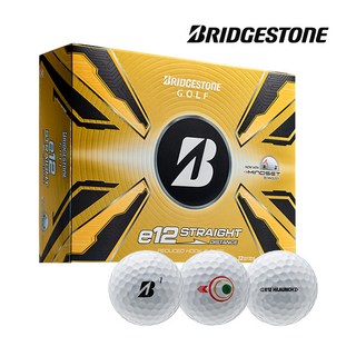 브리지스톤골프 E12 STRAIGHT 2025년 석교상사 골프공 3피스, 화이트, 12개입, 1개