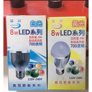 (出清版) 新格/旭光/Ample lux 5W/8W/13W/15W節能螺旋省電黃光/白光燈泡 晶冠8W\白光(LED), 1個