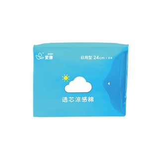 愛康 良爽超透氣衛生棉 (日用/夜用/夜用加長/量少/超長/護墊) 草本漢方衛生棉, 1個, 愛康日用款(藍), 8片, 日用