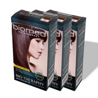 바이오메드 헤어테라피 칼라크림1제50ml+2제50ml/새치커버 염색약, 7호 흑갈색, 1개