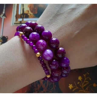 紫 舒俱萊寶石 手鍊 手圍:16cm手珠13mm 單條 優惠價 現貨1件