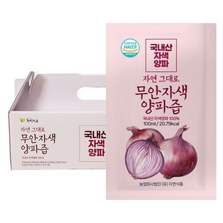 자연식품 자연 그대로 무안 자색양파즙, 100ml, 30개