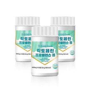 참굿즈 락토페린 프로밸런스 정 산양유 유산균 고순도 락토페린농축물, 60정, 3개