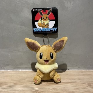 寶可夢中心 伊布 趴姿 睡姿 跳躍 站姿 寶可夢 娃娃 公仔, 1個, 坐姿依布(抬手)