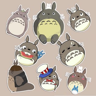 토토로 방수 스티커 세트 (노트북/핸드폰/캐리어), B(8장) 약 7~11cm 방수