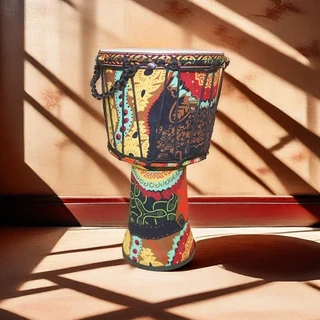 2025년형 9인치 아프리카 드럼 성인 어린이 초보자 전문 타악기 양가죽 페이스, 04 Style D-With Rope