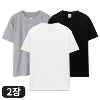 아소트 반팔면티 순면100% 무지 이너티 30수 반팔 티셔츠 2장세트
