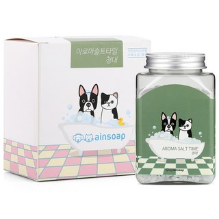 아인솝 아로마솔트타임 강아지 입욕제 청대 + 전용스푼 + 입욕제망, 260g, 1세트