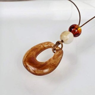 도치초이스 빈티지 가죽 패션 롱 목걸이