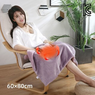 KC인증 USB전기 담요 사무실 무릎 담요 휴대용 온열담요 손난로 극세사 캠핑 차박 온열 찜질기 전기담요 다용도 전기요 60*80cm, 퍼플