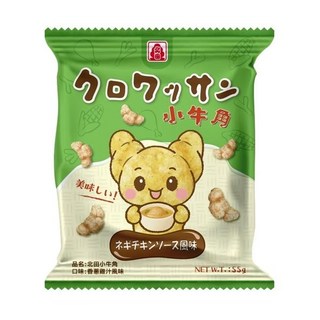 北田 小牛角 香蔥雞汁味 餅乾 香脆可頌 休閒零食 點心, 55g, 1個