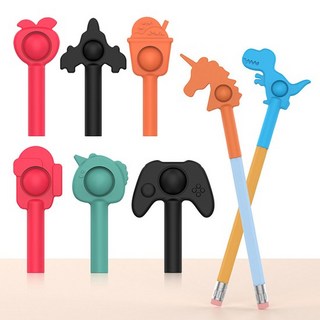 캐릭터 푸쉬팝 팝잇 연필 깍지 볼펜 펜슬 보호캡 뚜껑, 레드어몽 WC286, 1개