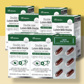 눈건강 간건강 약6개월 루테인 밀크씨슬 Eye Health Liver Health 안구건조 대용량 더블케어 하루1캡슐 180캡슐, 180정, 1개