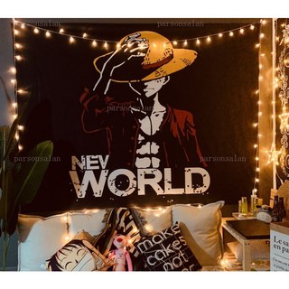 台灣出貨 海賊王火影忍者掛布 路飛海賊王火影忍者掛布 臥室宿舍牆布 掛毯 壁毯 拍照背景布 床頭佈置 客廳墻壁裝飾掛毯, 路飛06,寬100*高70cm（送安裝包）