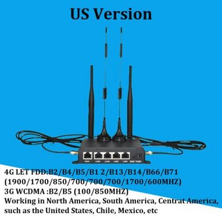 KuWFi 4G LTE 와이파이 라우터 2 150Mbps RJ45 포트 지지대 VPN DDNS 방화벽 기능 벽걸이 외장 안테나 4, 1개, 3) US Version