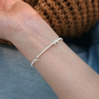 法式簡約蝴蝶結珍珠串珠項鍊女 輕奢高級感choker鎖骨鏈頸鏈 可搭配手鏈 (台灣現貨)