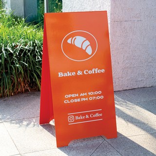 애드바이 a형입간판 제작 카페 입간판 매장 철제 배너 거치대 소형, 1개, 그린