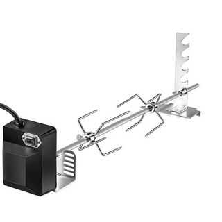 로티세리 그릴 키트 바베큐 브래킷 튼튼한 고기 포크 홀더 자동 회전 프레임 도구 세트 피크닉 하이킹 야외, 1개