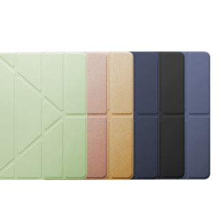 貼膜達人 iPad 變形Y折立架平板保護套，多角度支撐，輕薄便攜，多色可選, 玫瑰金, 1個