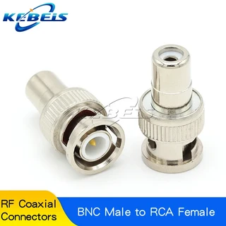 2Pcs BNC To RCA AV 남성 스트레이트 커넥터 Q9 어댑터 감시 비디오 오실로스코프 KEBEIS, 03 BNC M to RCA F