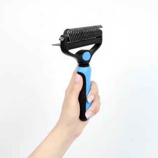 키트니 안아픈 빗 강아지 고양이 올인원 브러쉬, 블루, 1개