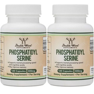 Double Wood 磷脂絲胺酸膠囊 300mg, 120顆, 2罐