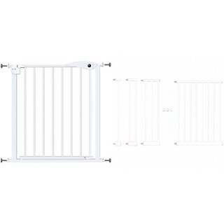 76CM高門欄 柵欄 護欄 安全門欄 樓梯護欄 圍欄 自動回扣 雙向開啟 90度定開, 白色, 1個