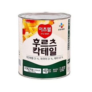 (무)이츠웰 후르츠칵테일3.062kg, 4개, 3.062kg