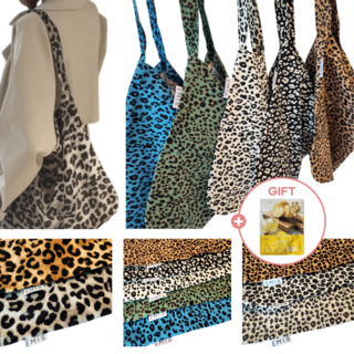 [국내매장정품] 이미스 에코백 레오파드 코듀로이 호피 연예인 수납 여성 가방