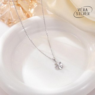 Vera Silver 999純銀四葉草項鍊 幸運草鎖骨鍊 韓系時尚飾品