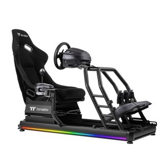 Thermaltake 曜越 GR500 賽車模擬器 黑/白 賽車遊戲 模擬駕駛 多平台相容 舒適體驗, 1個, 黑