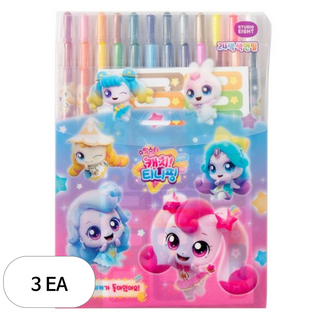 스튜디오에잇 캐치티니핑 시즌5 색연필 핑크, 24색, 3세트