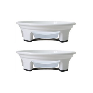 모두다 내경 30cm 원형 서랍식 화분받침대, 2개, 백색
