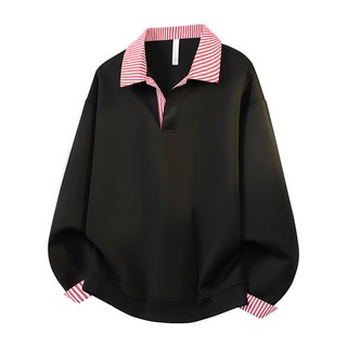 新款潮牌翻領半拉鏈長袖衛衣