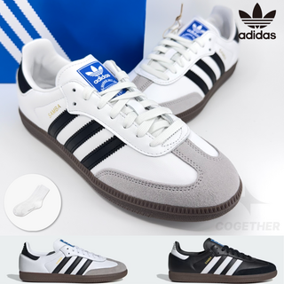 (국내정품) 아디다스 삼바 OG 운동화 블랙 화이트 스니커즈 남성 여성 운동화 + 코게더 양말