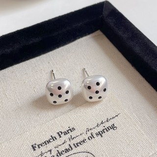 珍珠耳釘女定製白色大珍珠氣質銀針耳飾珍珠百搭耳環高級感