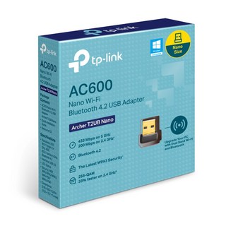 TP-LINK Archer T2UB Nano AC600 超迷你無線網路卡 Wi-Fi 藍牙4.2 藍牙接收器, 1個